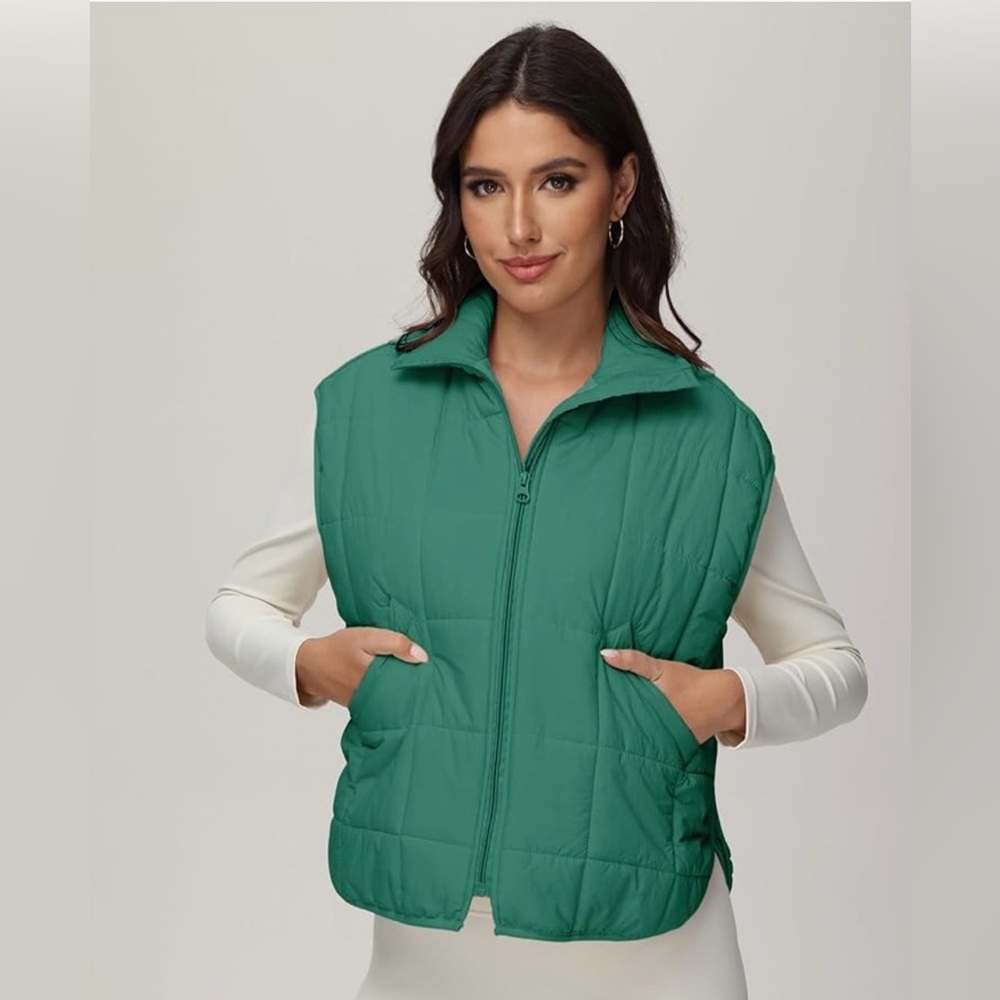 Amazon Green Quilted Vest